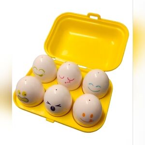 Vintage 90s Tomy Hide & Squeak Egg Carton Color & Shape Matching Spring STEM